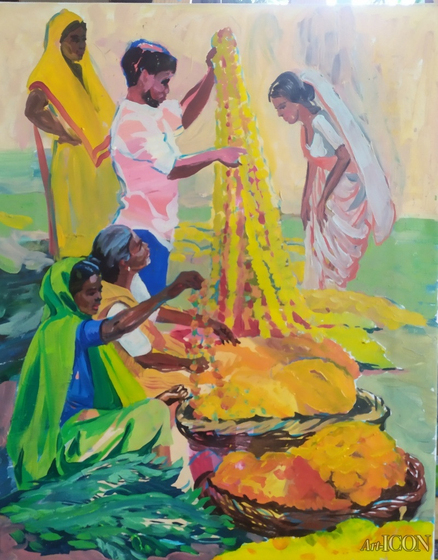 На базаре. Лепестки для церемонии